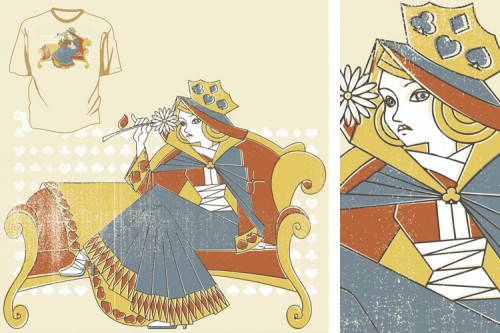 A Rainha: Ilustração vetorial em 5 cores