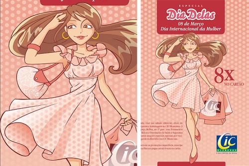 Dia da Mulher: Ilustração para evento especial do Dia da Mulher no CIC Blumenau (pela Agência Callier)
